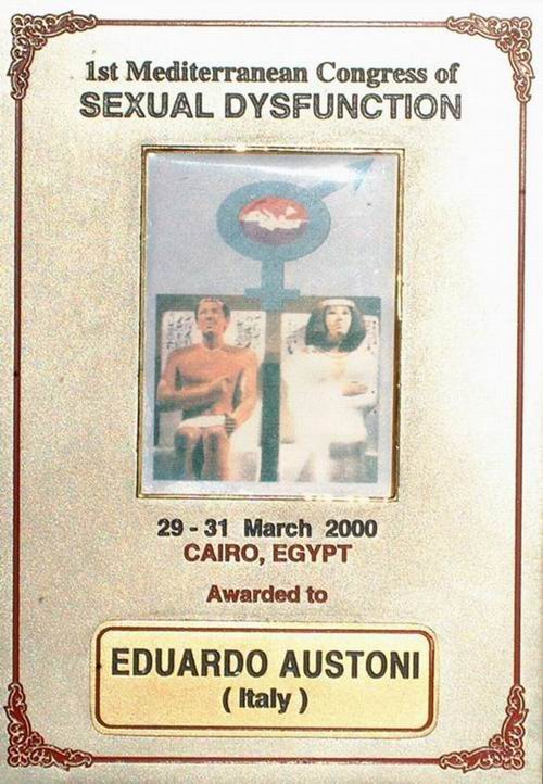 Targa del 1st Mediterranean Congress of Sexual Dysfunction, Il Cairo 2000