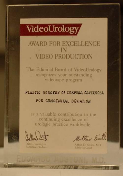 Targa VideoUrology, Award for Excellence in Video Production