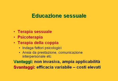 Quali possibilità di cura esistono oggi per la D.E. ? — Disfunzione erettile
