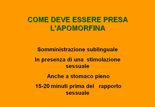 Apomorfina — Disfunzione erettile