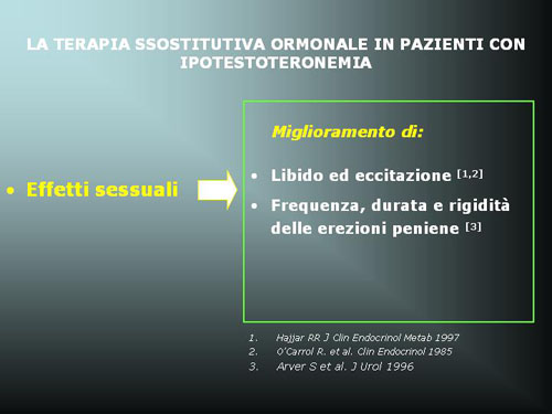 Terapia ormonale — Disfunzione erettile