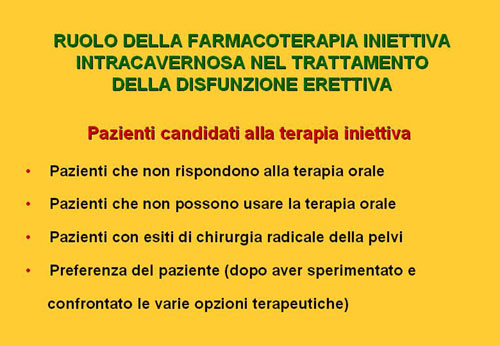 Trattamenti di 2° livello — Disfunzione erettile